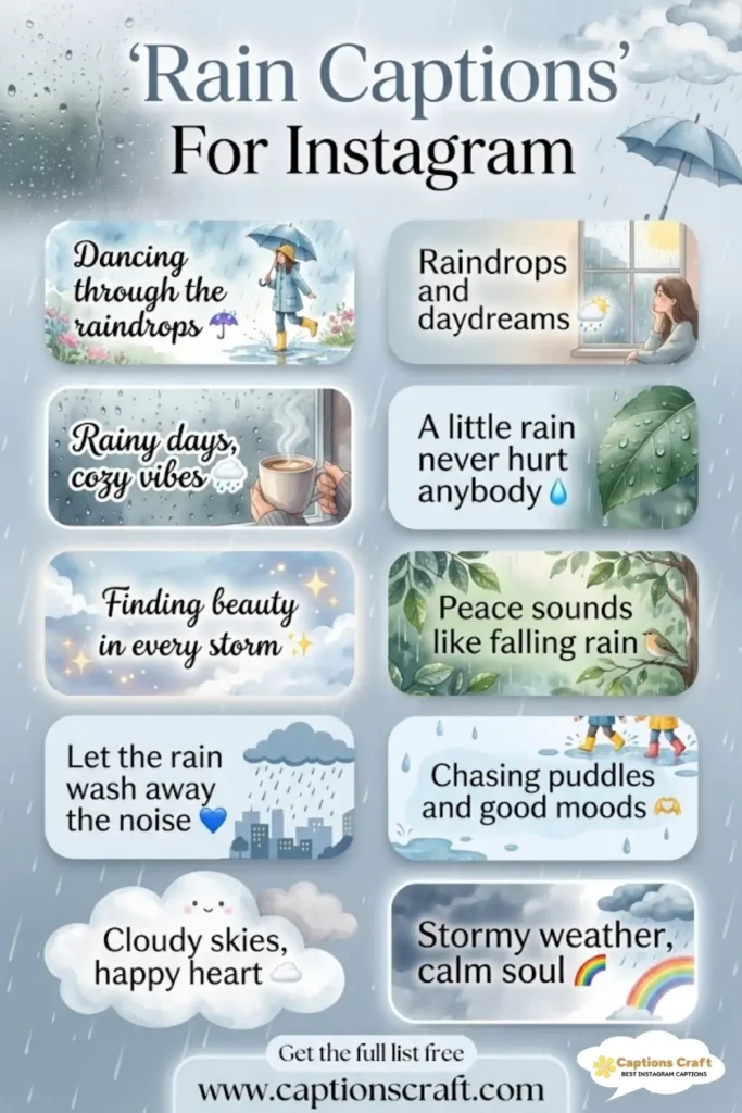 137+ Magical Rain Captions For Instagram and Inspiring Quotes to Brighten Your Day