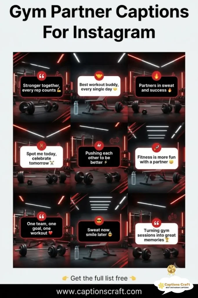 137+ Powerful Gym Partner Captions For Instagram That Inspire Teamwork 2026