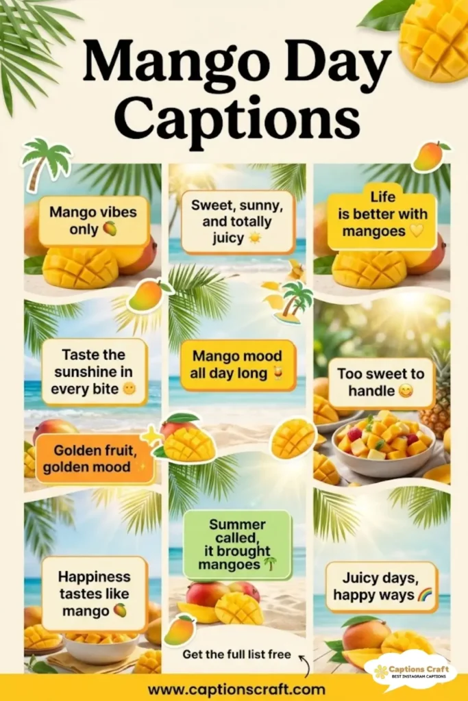123+ Delightful Mango Day Captions and Quotes to Sweeten Your Feed