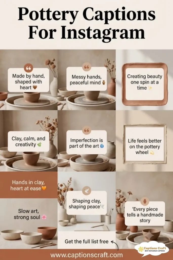 127+ Creative Pottery Captions For Instagram and Inspiring Quotes to Share