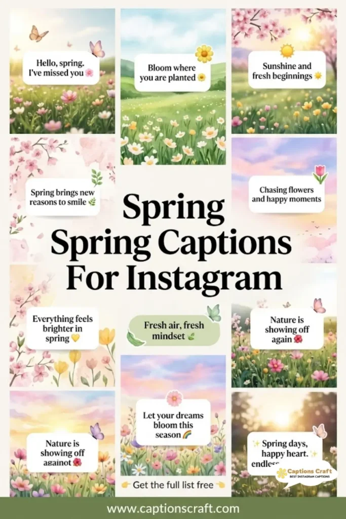 135+ Creative Spring Captions For Instagram and Quotes to Celebrate the Season
