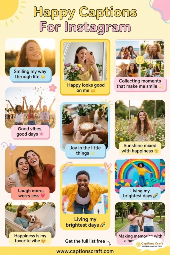 137+ Joyful Happy Captions For Instagram And Quotes That Brighten Your Feed