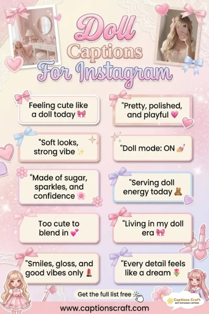 Doll Captions For Instagram and Quotes That Spark Joy 143+ Ways to Shine Bright
