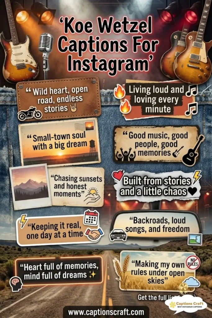 135+ Inspiring Koe Wetzel Captions For Instagram and Quotes to Amp Up Your Feed in 2026