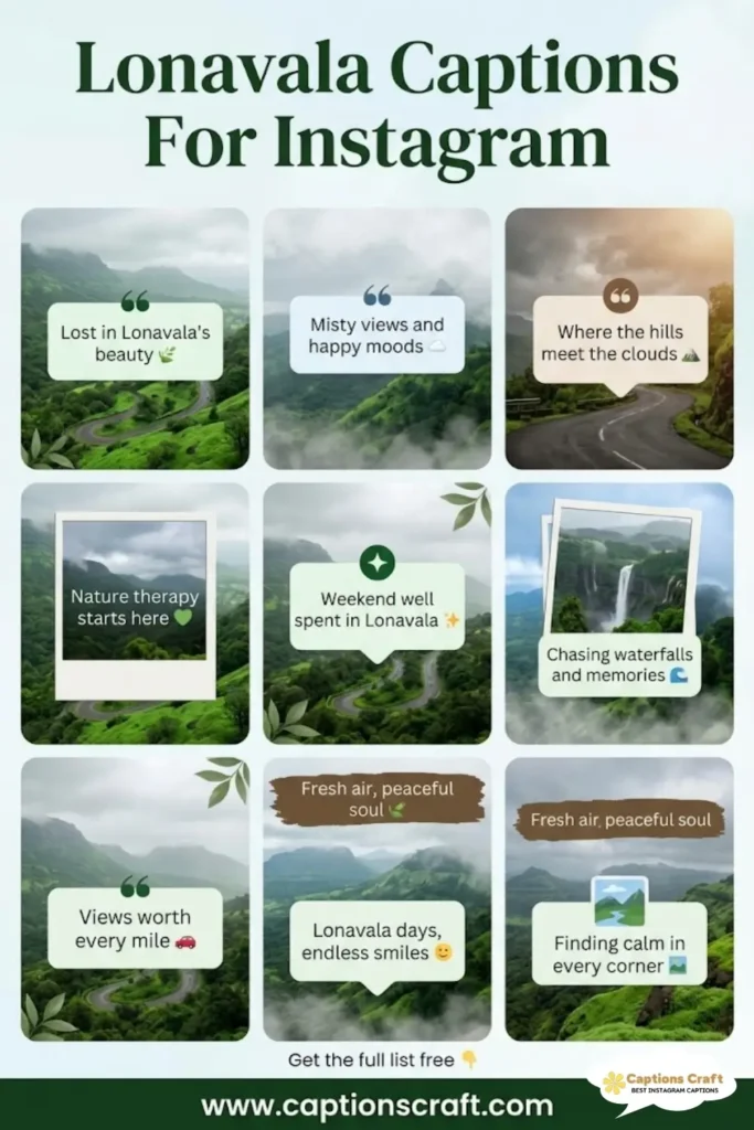 137+ Inspiring Lonavala Captions For Instagram And Quotes That Spark Joy and Adventure