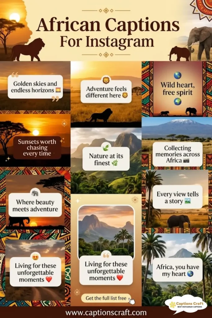 125+ Creative African Captions For Instagram and Quotes That Spark Joy