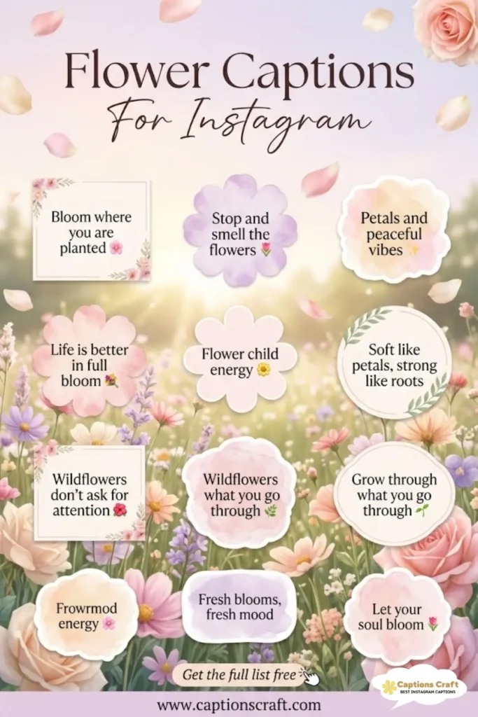 135+ Enchanting Flower Captions For Instagram And Quotes to Brighten Your Feed