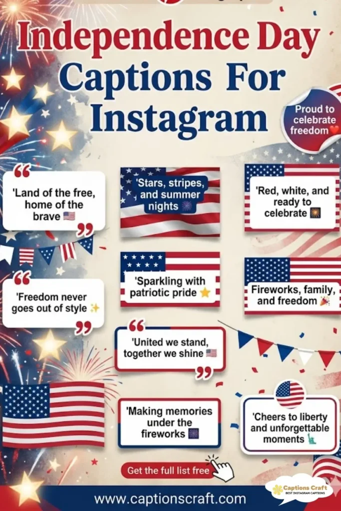 125+ Inspiring Independence Day Captions For Instagram And Quotes to Spark Joy