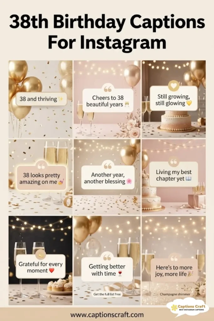 129+ Fun 38th Birthday Captions For Instagram For And Quotes Milestone Vibes