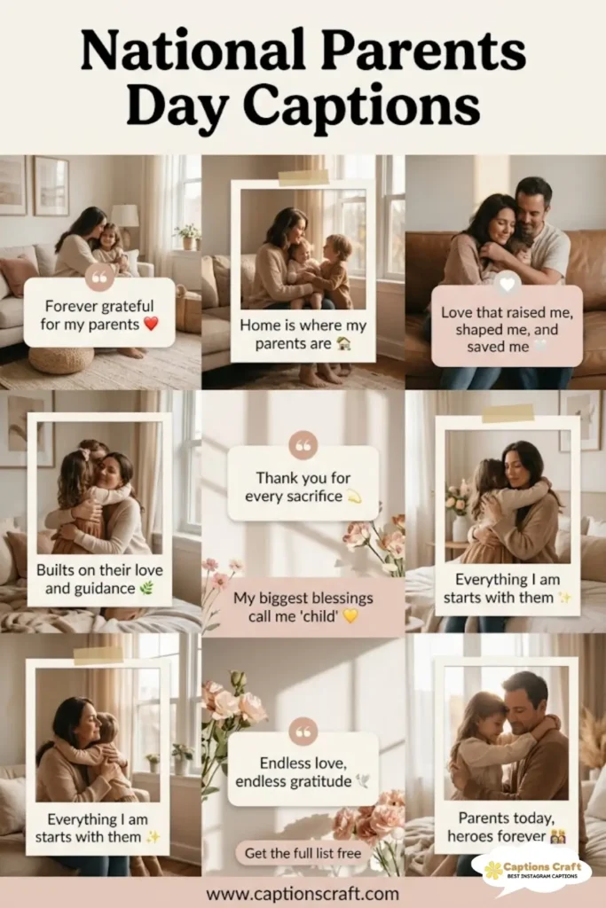 127+ Heartwarming National Parents Day Captions and Quotes to Cherish Family Love