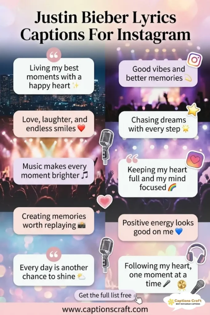 149+ Inspiring Justin Bieber Lyrics Captions And Quotes for Your Next Instagram Adventure ib 2026