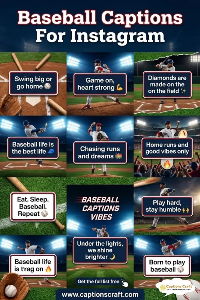 135+ Powerful Baseball Captions for Instagram and Inspiring Quotes to Shine