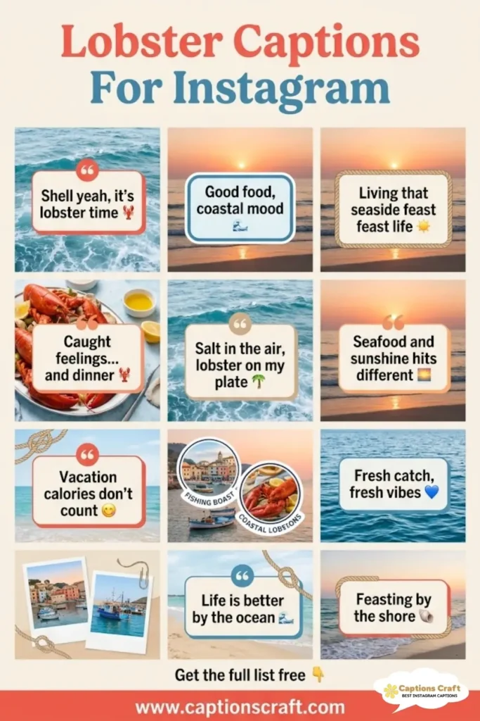 123+ Delicious Lobster Captions For Instagram and Quotes That Will Make You Crave More