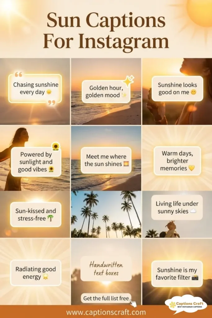 143+ Radiant Sun Captions For Instagram and Quotes to Brighten Your Feed