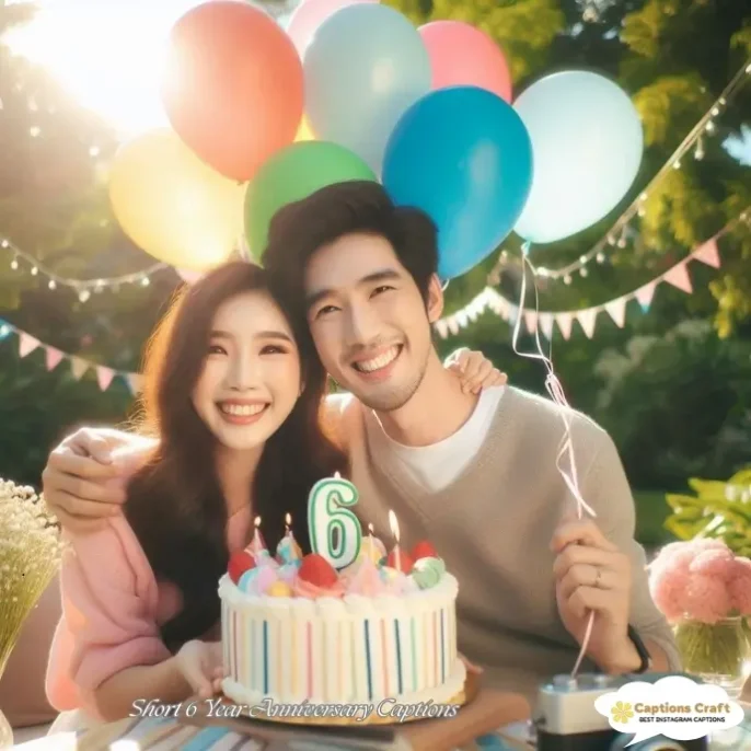 Short 6 Year Anniversary Captions