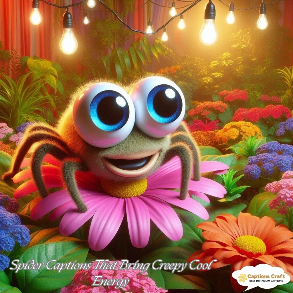 Spider Captions That Bring Creepy Cool Energy