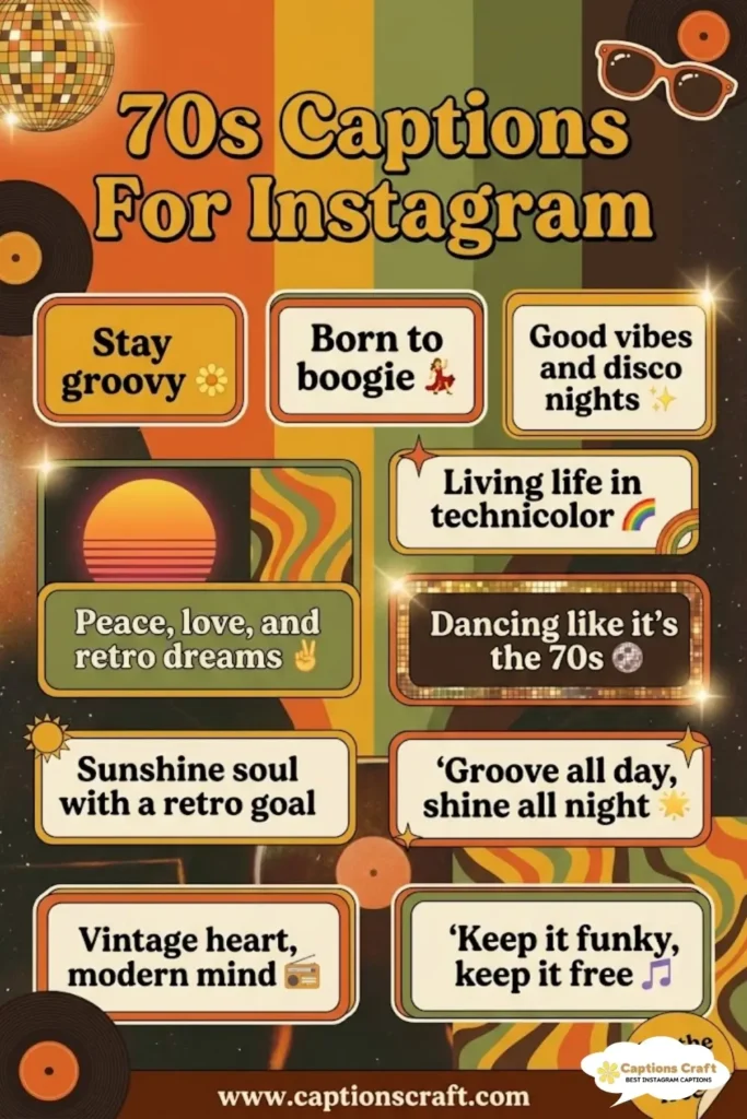 139+ Cool 70s Captions For Instagram To Celebrate Old School Style