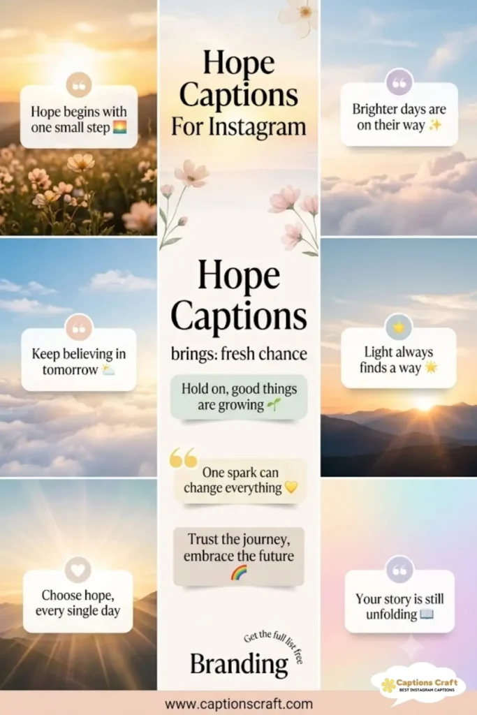 129+ Inspiring Hope Captions For Instagram And Quotes to Brighten Your Day in 2026