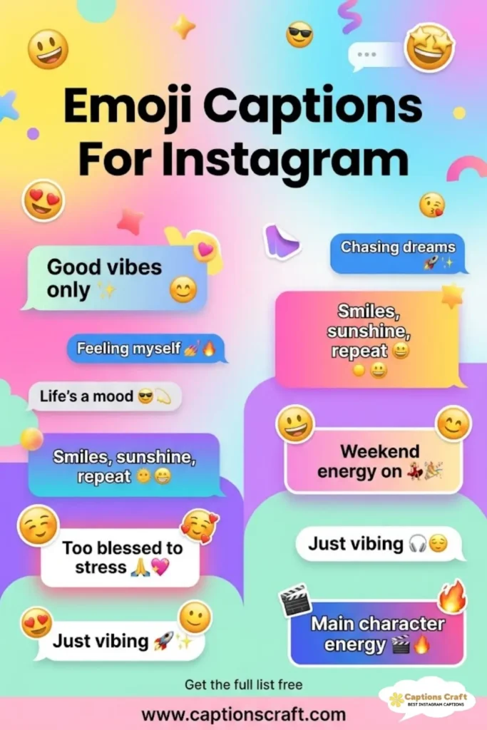 Express Yourself with 149+ Fun Emoji Captions For Instagram and Quotes That Shine Bright