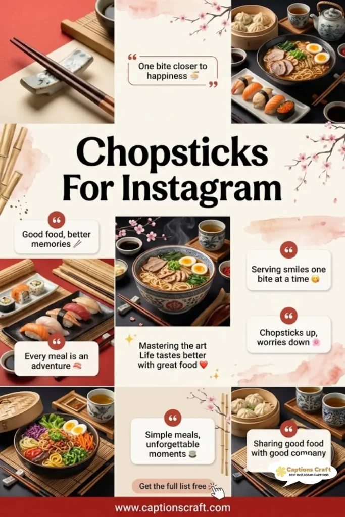 Savor the Moment with 143+ Creative Chopsticks Captions For Instagram