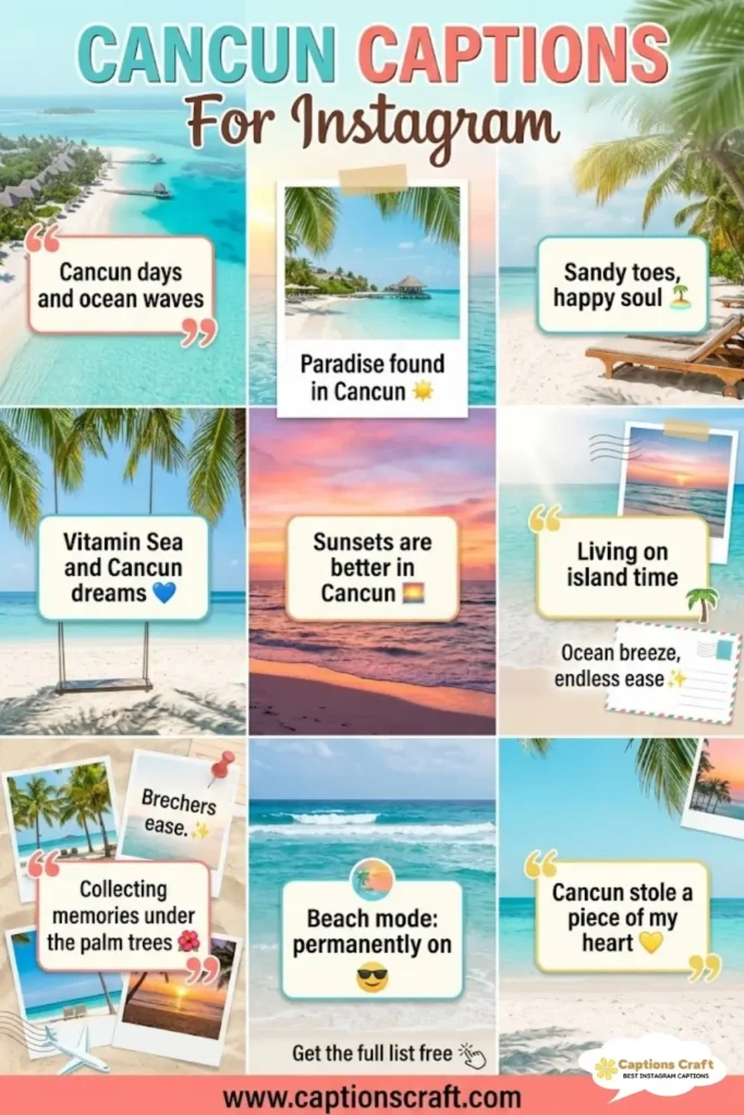 125+ Tropical Cancun Captions For Instagram and Quotes Full Of Vacation Feels