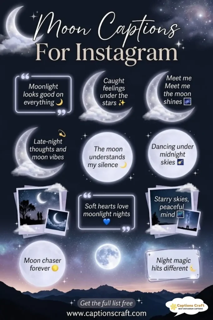 135+ Magical Moon Captions For Instagram and Inspiring Quotes to Shine Bright