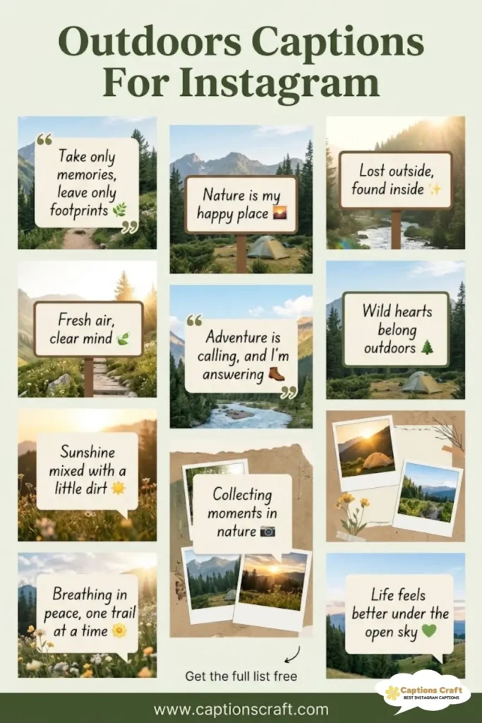 125+ Inspiring Outdoors Captions For Instagram and Quotes to Ignite Your Adventure Spirit