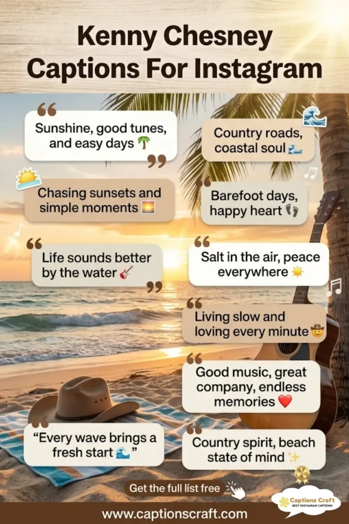 137+ Inspiring Kenny Chesney Captions For Instagram and Quotes to Brighten Your Feed in 2026