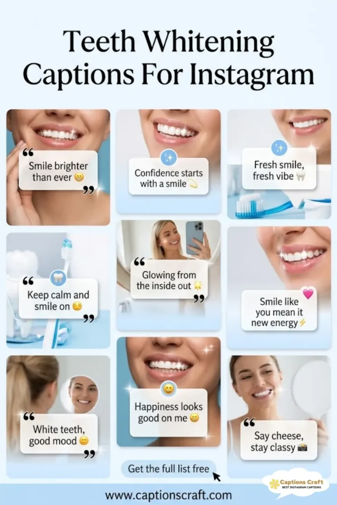 145+ Brighten Your Smile with Teeth Whitening Captions For Instagram and Quotes