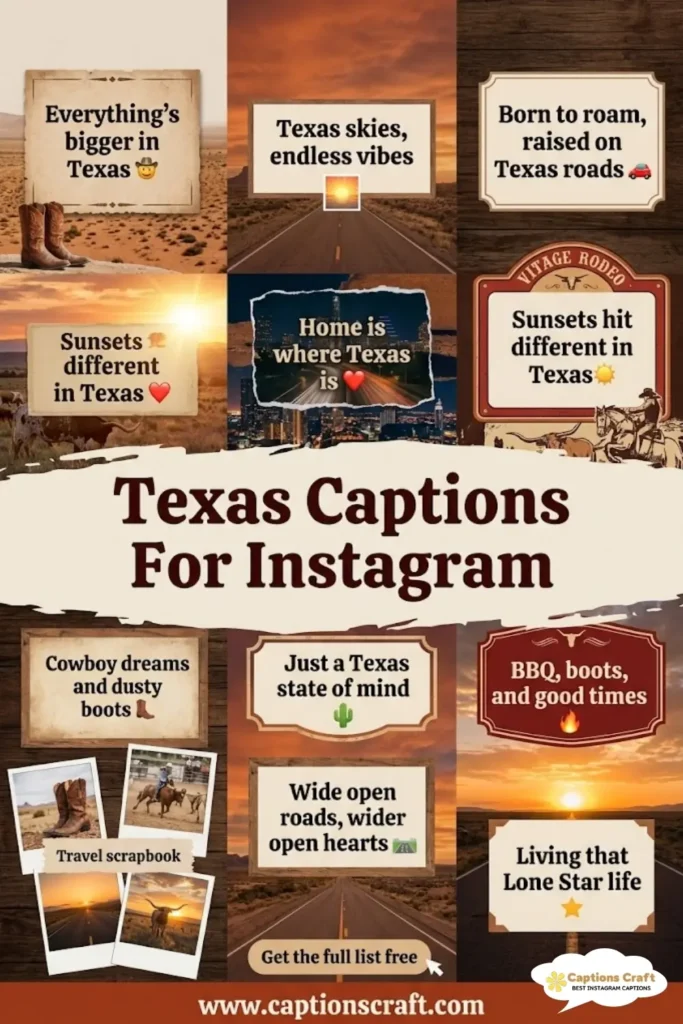 123+ Bold Texas Captions For Instagram and Quotes to Ignite Your Southern Spirit