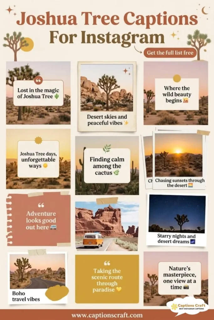 139+ Inspiring Joshua Tree Captions For Instagram And Quotes That Spark Adventure