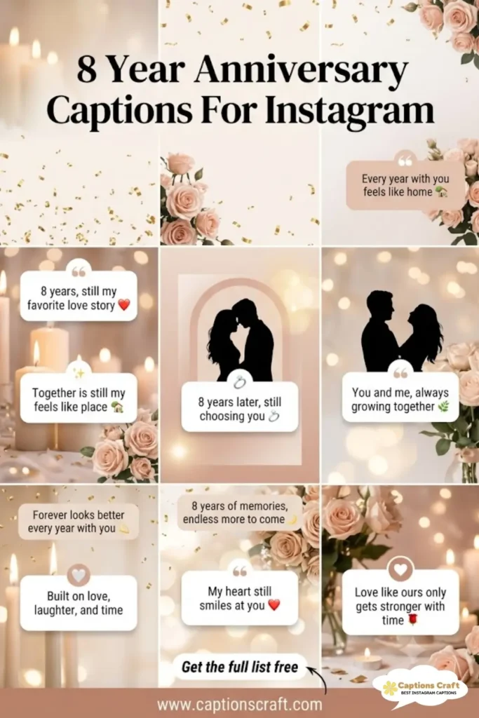 Celebrate Love with 8 Year Anniversary Captions For Instagram and Quotes and 139+ Heartfelt Moments in 2026