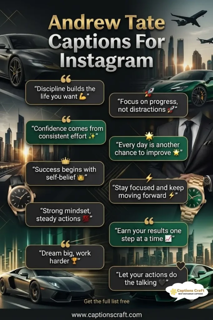 Boost Your Instagram Game with 137+ Powerful Andrew Tate Captions For Instagram
