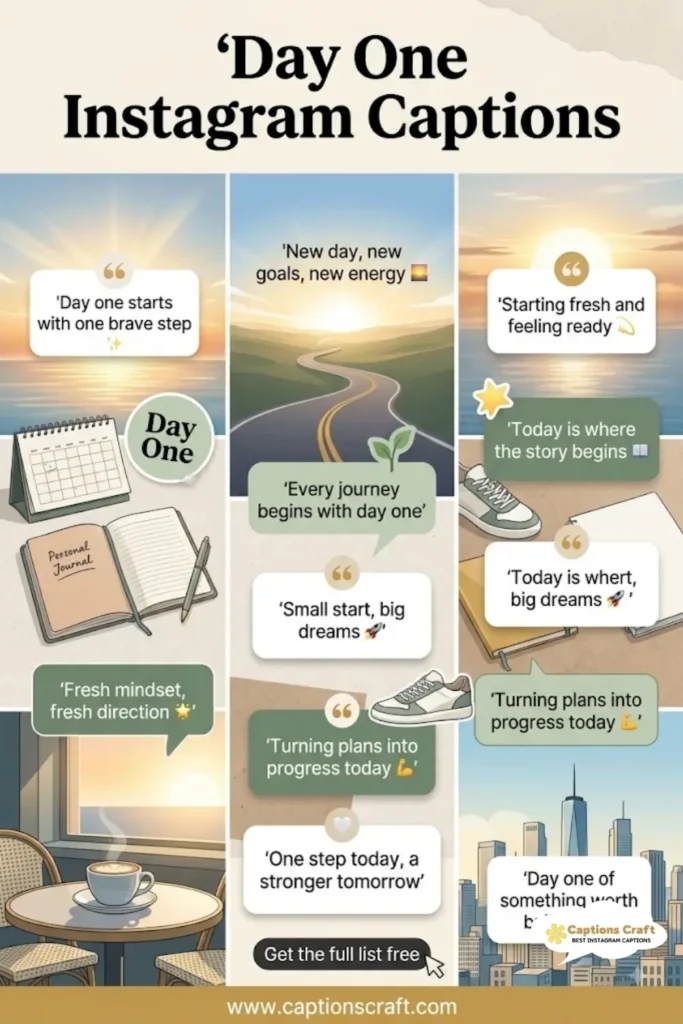147+ Best Day One Instagram Captions To Mark Your New Chapter
