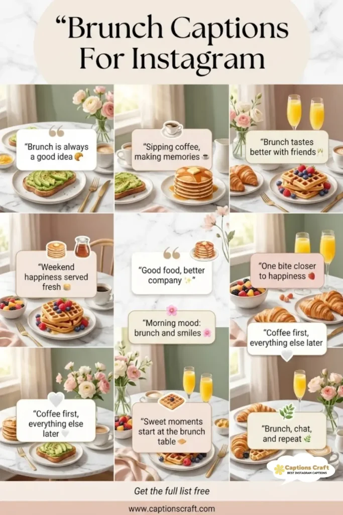 Savor the Moment with 125+ Delicious Brunch Captions For Instagram
