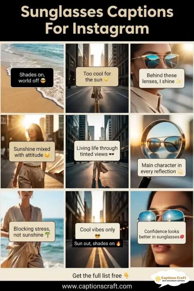 129+ Radiant Sunglasses Captions For Instagram and Quotes That Shine Bright