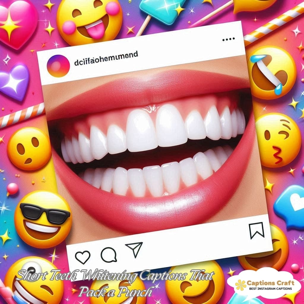 Short Teeth Whitening Captions That Pack a Punch