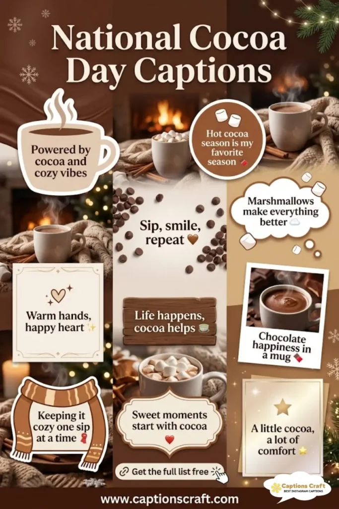 129+ Delightful National Cocoa Day Captions and Quotes to Warm Your Heart