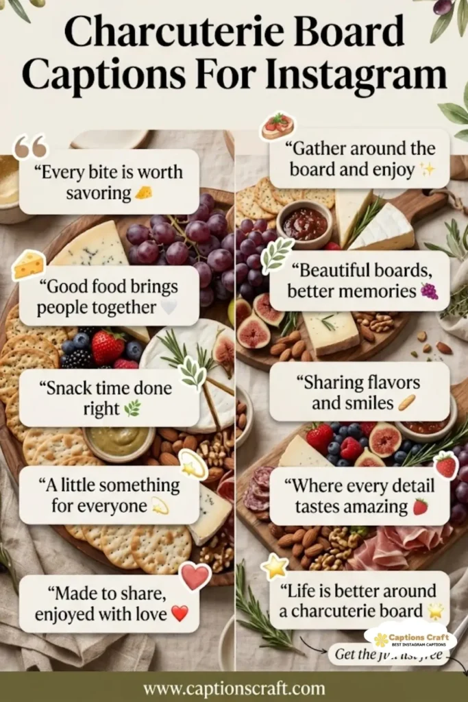 129+ Delightful Charcuterie Board Captions For Instagram That Spark Joy