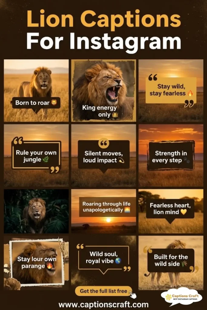 125+ Fierce Lion Captions For Instagram And Quotes That Roar With Personality