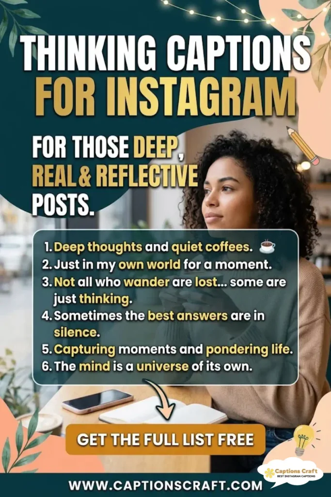 125+ Inspiring Thinking Captions For Instagram and Quotes to Spark Your Creativity