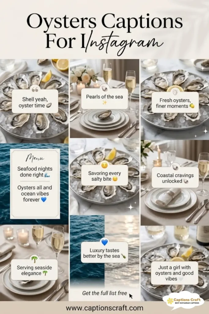 139+ Irresistible Oysters Captions For Instagram and Quotes to Savor Every Moment