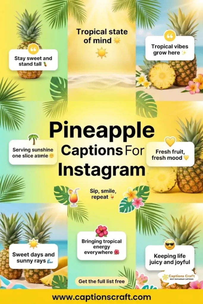 137+ Creative Pineapple Captions For Instagram and Quotes That Shine Bright