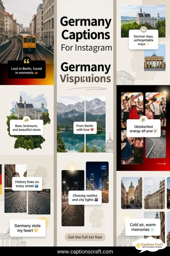 145+ Amazing Germany Captions For Instagram And Quotes That Will Inspire Your Journey