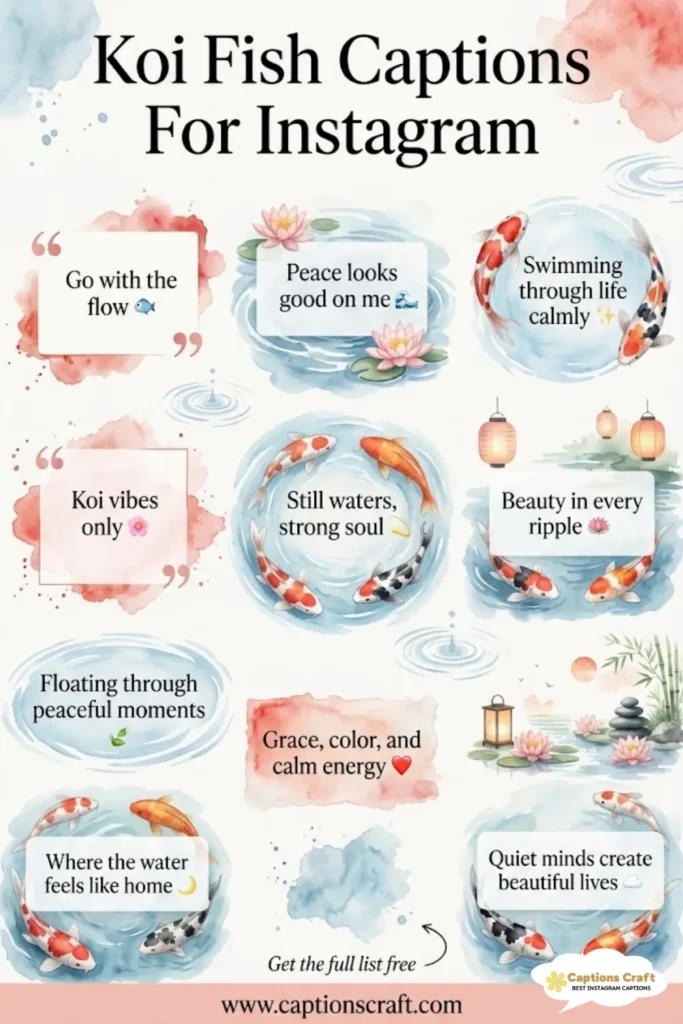 143+ Radiant Koi Fish Captions For Instagram And Quotes That Make a Splash