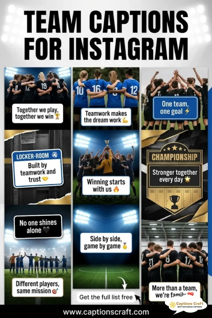 127+ Inspiring Team Captions For Instagram and Quotes to Boost Your Squad's Spirit