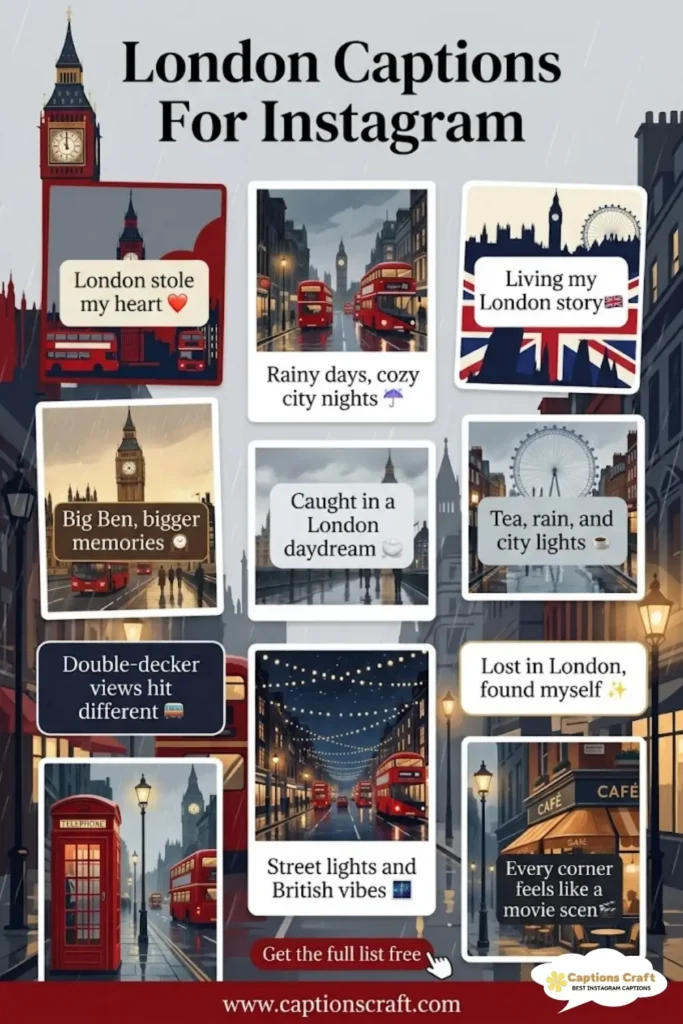 127+ Inspiring London Captions For Instagram and Quotes to Showcase Your Adventure