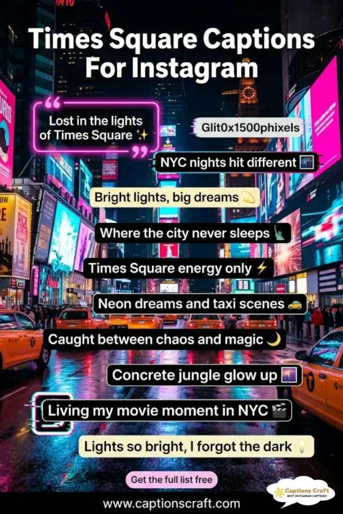 127+ Creative Time Square Captions For Instagram and Quotes to Spark Joy