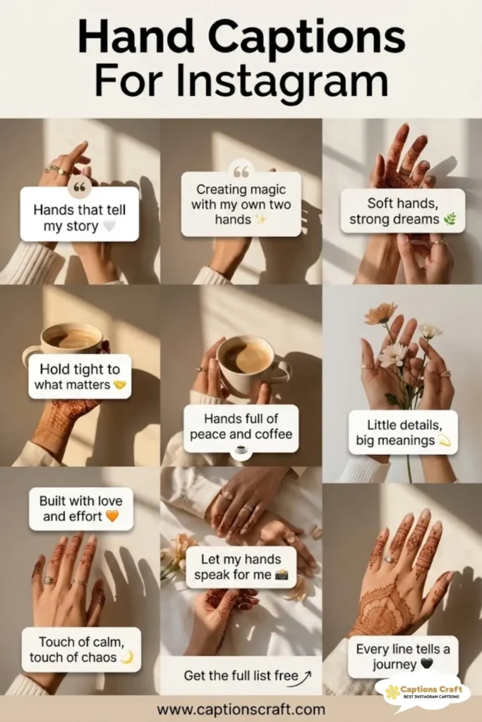 125+ Inspiring Hand Captions For Instagram And Quotes That Spark Creativity and Connection