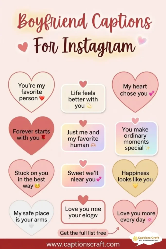 135+ Sweet Boyfriend Captions For Instagram and Quotes Full Of Heart Eyes